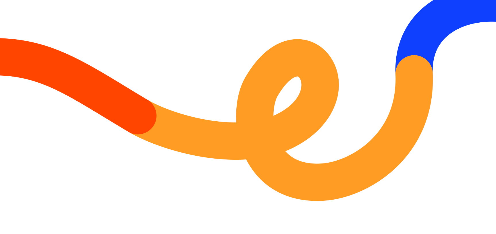 Large and thick orange and red line twirling - Salespeak Images